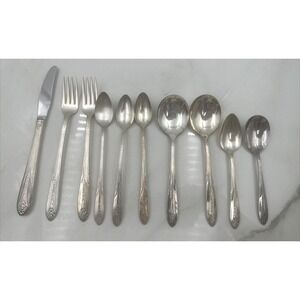 Vintage National Flatware Silver Plate Princess Royal Pattern Forks Spoons